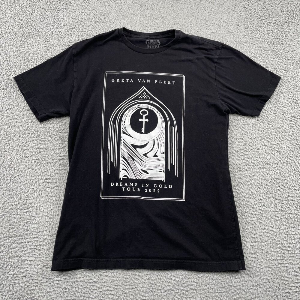Greta Van Fleet Dream in‎ Gold Tour T-Shirt womens Large Black Concert Tee